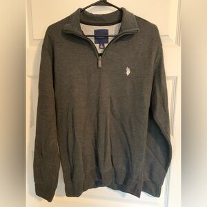 U.S. Polo Assn. Men’s Dark Gray Long Sleeve Shirt (wrinkles discussed below)